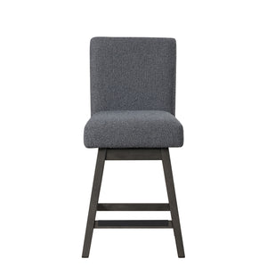 New Classic High Line Swivel Upholstered Counter-Height Chair in Gray