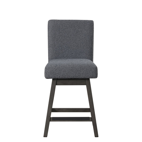 New Classic High Line Swivel Upholstered Counter-Height Chair in Gray