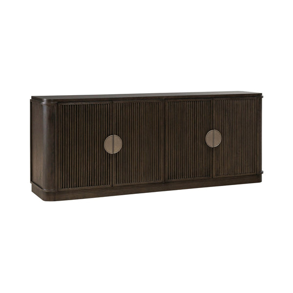 Liberty Furniture City View Coffee Bean 82-Inch TV Console with Adjustable Shelves