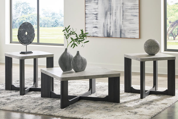 Sharstorm 3-Piece Occasional Table Set Two-tone Gray
