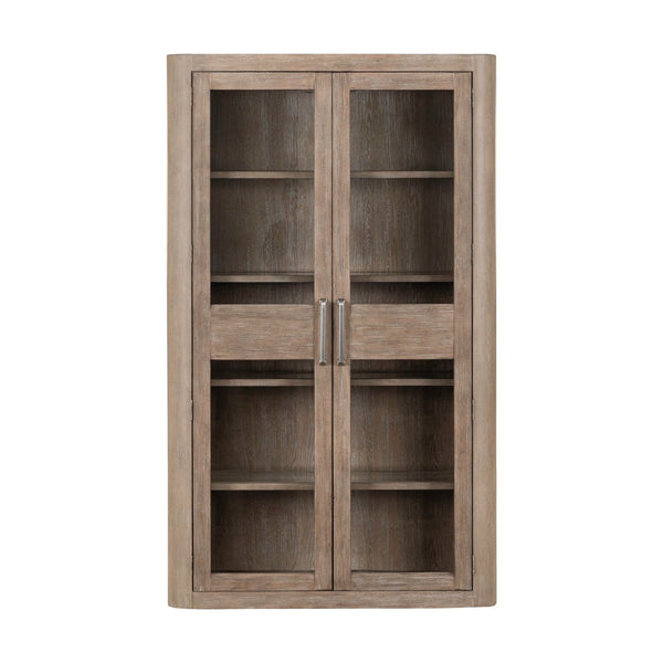 Liberty Furniture South Bend Burnished Clay 2-Piece Bunching Display Cabinet Set with LED Lighting