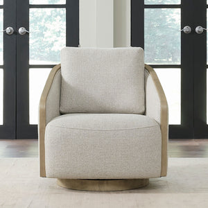 Liberty Furniture Nora Nathan Ginger Fabric Upholstered Swivel Accent Chair