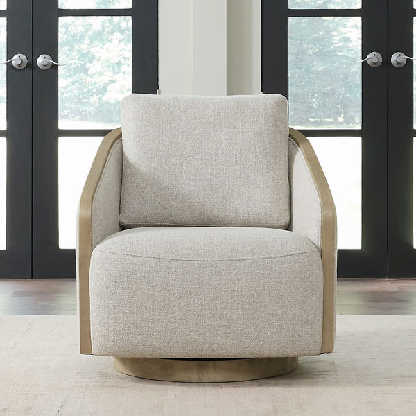 Liberty Furniture Nora Nathan Ginger Fabric Upholstered Swivel Accent Chair