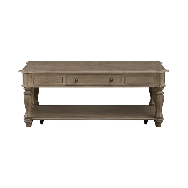 Liberty Furniture Magnolia Manor Weathered Bisque 3-Piece Cocktail Table with Casters Set
