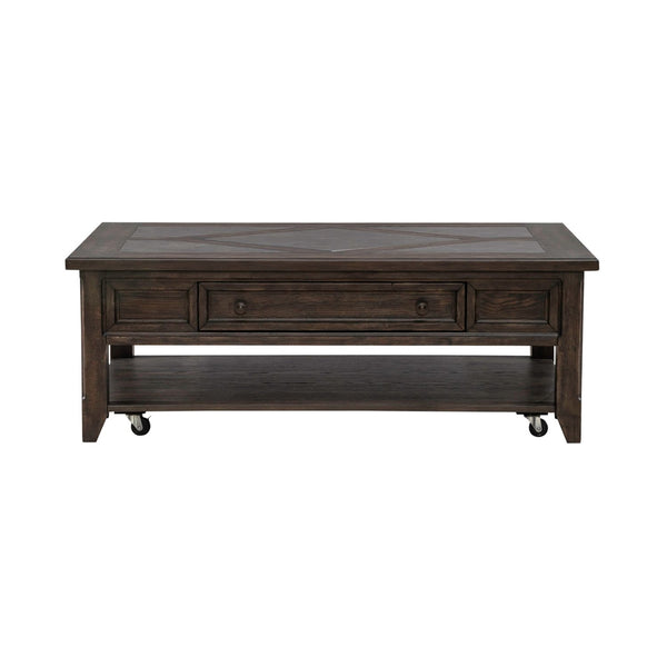 Liberty Furniture Paradise Valley Saddle Brown 3-Piece Rectangular Cocktail Table & 2 End Tables Set