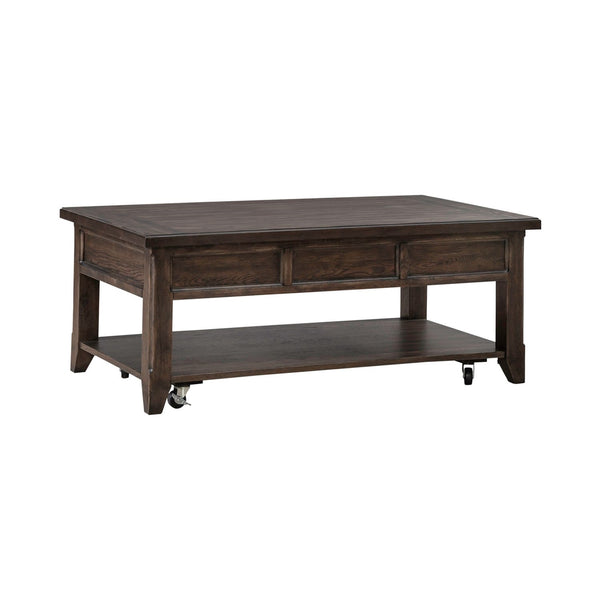 Liberty Furniture Paradise Valley Saddle Brown 3-Piece Lift-Top Cocktail Table & 2 End Tables Set