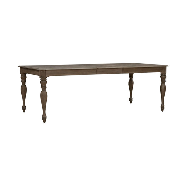 Liberty Furniture Magnolia Manor Weathered Bisque 7-Piece Rectangular Table & 6 Splat Back Upholstered Side Chairs Set