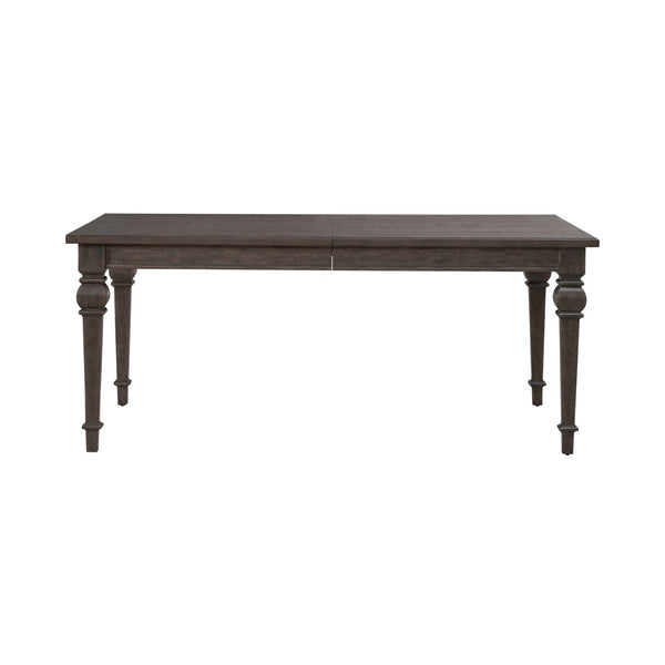 Liberty Furniture Paradise Valley Saddle Brown 7-Piece Rectangular Table, 4 Upholstered Ladder Back Side Chairs & 2 Upholstered Ladder Back Armchairs Set