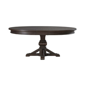 Liberty Furniture Paradise Valley Saddle Brown 5-Piece Pedestal Table & 4 Leather Like Upholstered Side Chairs Set