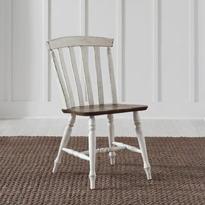 Liberty Furniture Al Fresco Graphite & Whitestone 7-Piece Casual Dining Rectangular Leg Table & 6 Slat Back Side Chairs Set