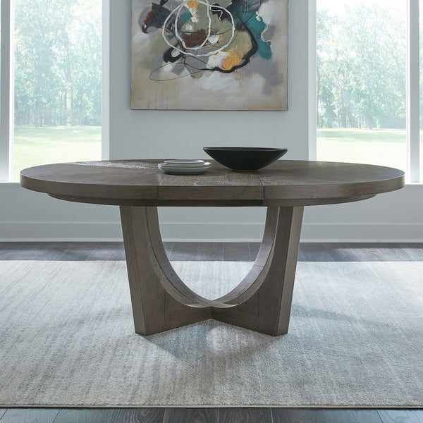 Liberty Furniture Cascade Falls Satin Espresso Pedestal Dining Table with Removable 18-Inch Leaf