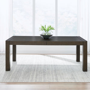 Liberty Furniture Cascade Falls Satin Espresso Rectangular Leg Dining Table with 20-Inch Self Storing Leaf