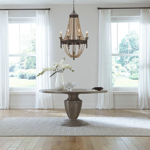 Liberty Furniture Westfield Havana Brown Casual Dining Pedestal Table