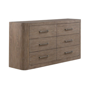 Liberty Furniture South Bend Burnished Clay 6-Drawer Dresser with Satin Pewter Bar Pull Hardware