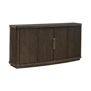 Liberty Furniture Cascade Falls Satin Espresso Buffet with Custom Satin Nickel Bar Pulls