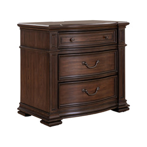Liberty Furniture Provence Park Chateau Brown Bedside Chest With Charging Station