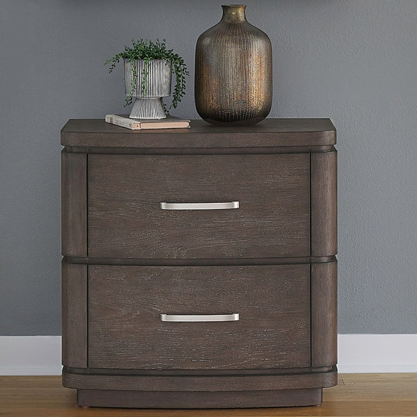Liberty Furniture Cascade Falls Satin Espresso Nightstand With Charging Station