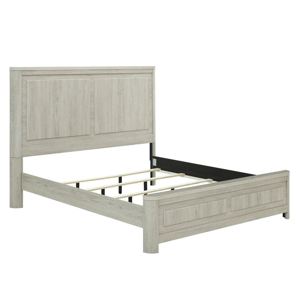 Liberty Furniture Modern Play Natural White Queen Panel Bed with Gently Rounded Corners