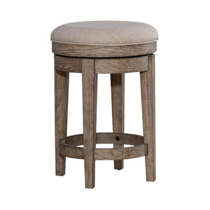 Liberty Furniture City Scape Burnished Beige Upholstered Swivel Console Stool