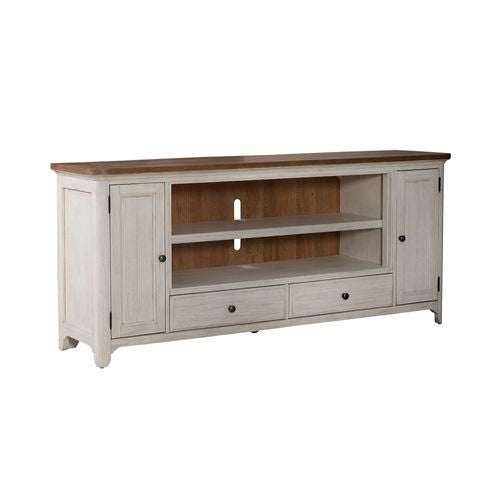 Liberty Furniture Fireplace TV 80-Inch Console with 2 Doors & 2 Drawers