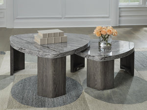 Surmour Stacked Coffee Table Gray/Brown