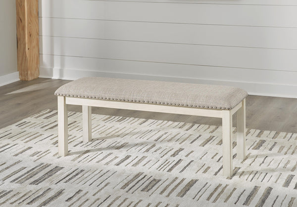 Robbinsdale 48-Inch Upholstered Dining Bench Antique White