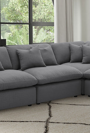Coaster Hobson Upholstered Armless Chair Charcoal