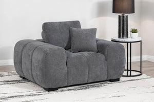 Coaster Octavia Upholstered Track Arm Accent Chair Charcoal Grey