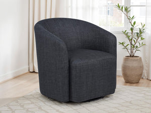 Coaster Mossbrook Fabric Upholstered Swivel Accent Chair Anthracite
