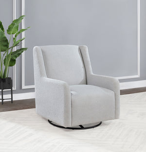 Coaster Serra Boucle Upholstered Swivel Glider Dove Grey