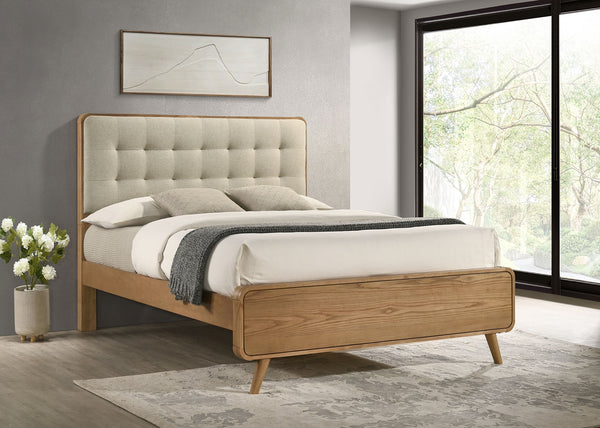 Coaster Robyn Wood California King Platform Bed Light Ash