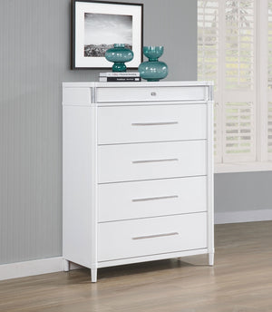 Coaster Gracemont 5-Drawer Bedroom Chest Of Drawers White