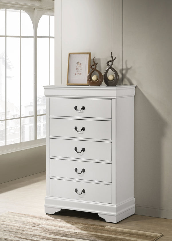 Coaster Louis Philippe 5-Drawer Bedroom Chest White
