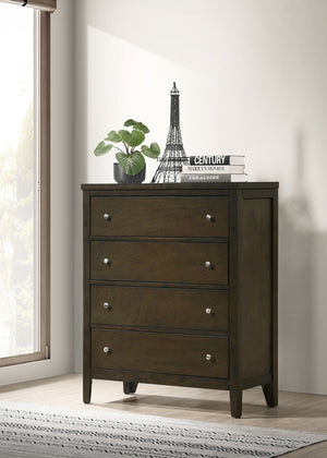 Coaster Wilkes 4-Drawer Chest Of Drawers Dark Cocoa
