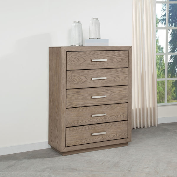 Coaster Kenora 5-Drawer Bedroom Chest Barley Brown