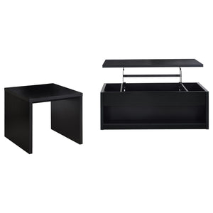 Coaster Knapp 2-Piece Lift Top Coffee Table Set Black