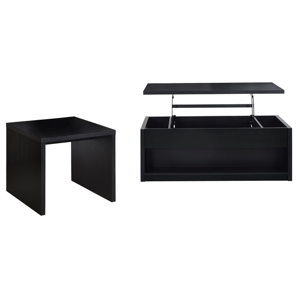 Coaster Knapp 2-Piece Lift Top Coffee Table Set Black