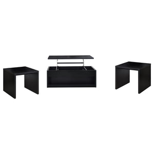 Coaster Knapp 3-Piece Lift Top Coffee Table Set Black