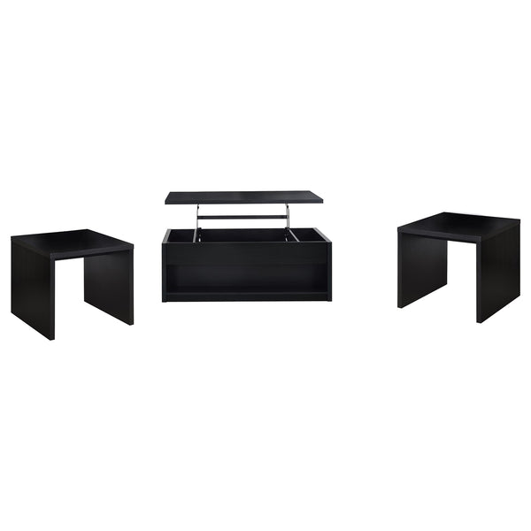 Coaster Knapp 3-Piece Lift Top Coffee Table Set Black