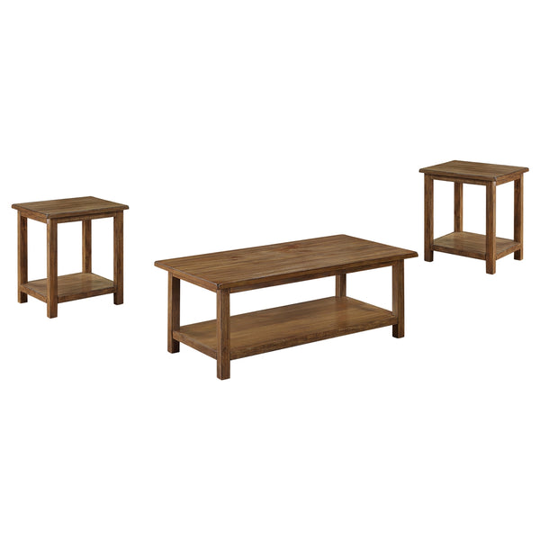 Coaster Payne 3-Piece Coffee & End Table Set Distressed Brown