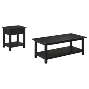 Coaster Payne 2-Piece Coffee & 1-Drawer End Table Set Java