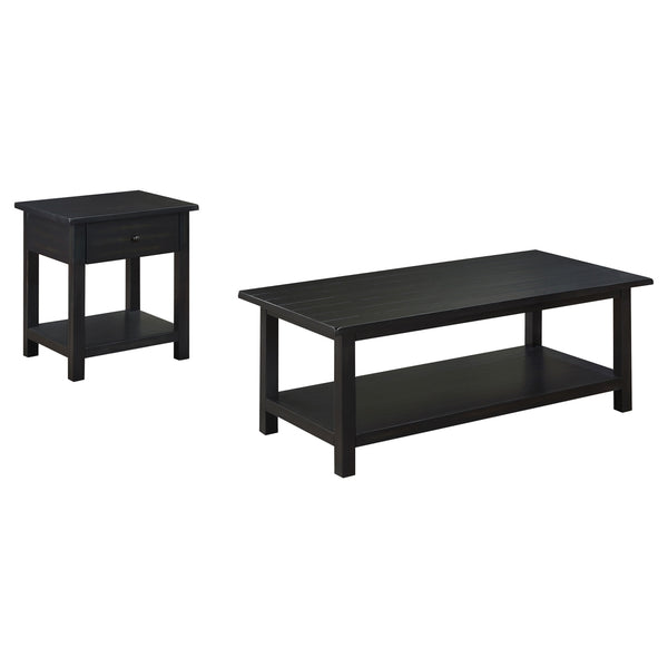 Coaster Payne 2-Piece Coffee & 1-Drawer End Table Set Java