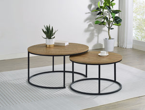 Coaster Lainey 2-Piece Round Nesting Coffee Table Mango