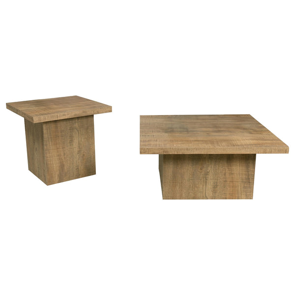 Coaster Devar 2-Piece Square Coffee & End Table Set Mango