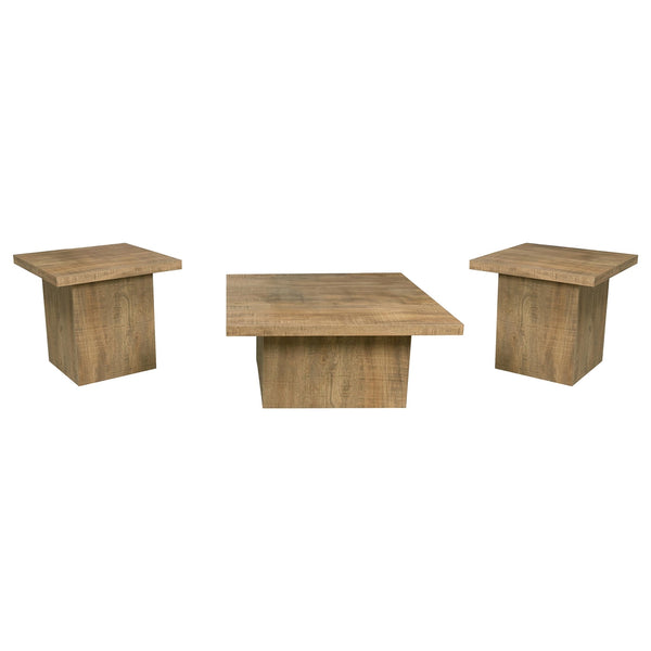Coaster Devar 3-Piece Square Coffee & End Table Set Mango