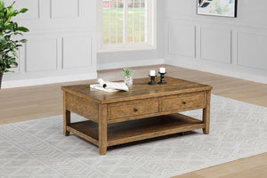 Coaster Payne 48-Inch Mobile Lift Top Coffee Table Distressed Brown