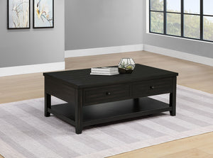 Coaster Payne 48-Inch Mobile Lift Top Coffee Table Distressed Java