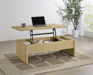 Coaster Canoga Engineered Wood Lift Top Coffee Table Light Oak