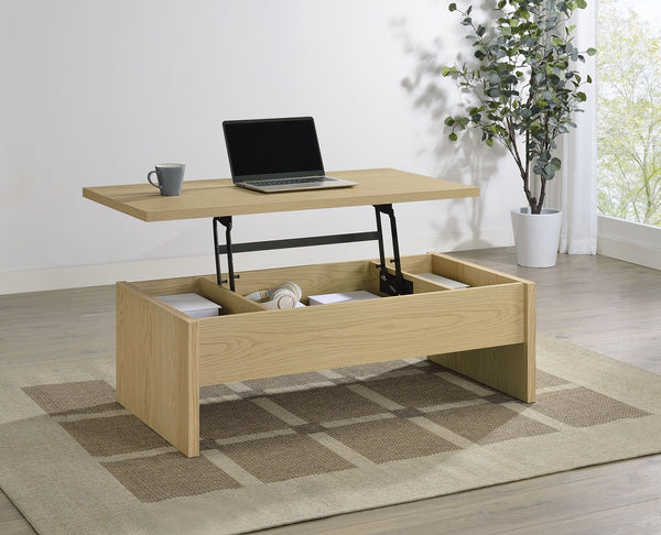 Coaster Canoga Engineered Wood Lift Top Coffee Table Light Oak