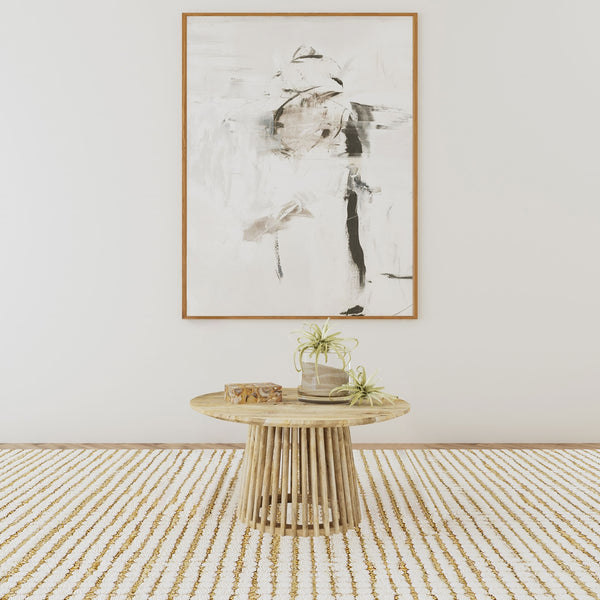 Coaster Touhy Round Solid Wood Cocktail Coffee Table Natural Mango
